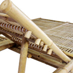 vidaXL 2-Person Sun Lounger with Cushions Bamboo Outdoor Sun Bed Garden Daybed Garden Lounger Sunbed Furniture Outdoor Sunlounger Set