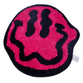 Slothy Fafi Trippy Smiley Face Rug | 26 Inch Pink Retro Non-Slip Rug | Soft, Vibrant, and Washable Y2K Rug for Y2K Decor | Hypeb