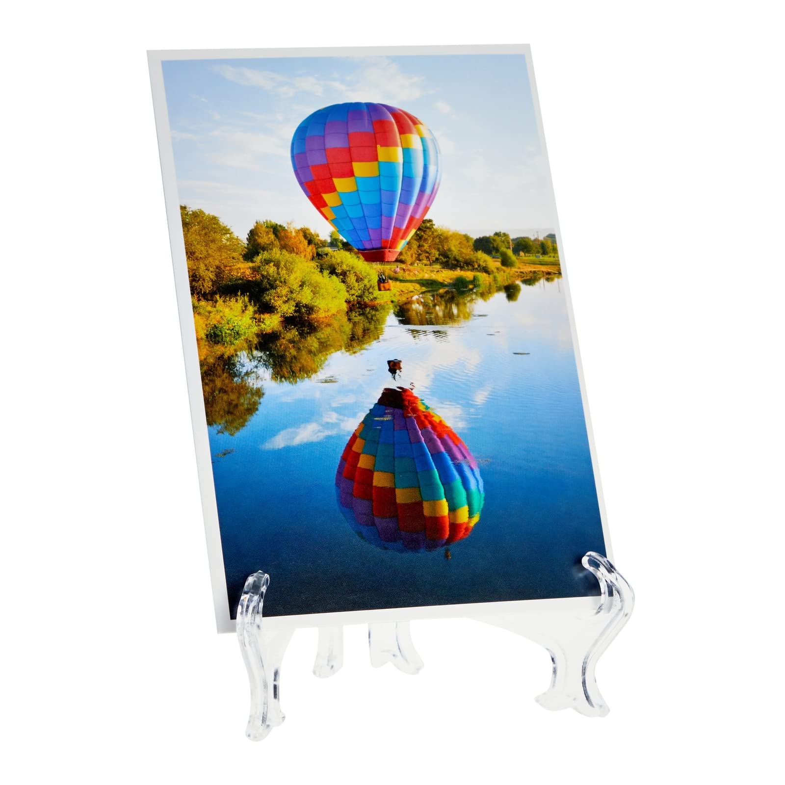 Juvale 24 Pack Small Easel Stand For Mini Decorative Plates, Clear Display Holders For Signs, Greeting Cards, Place Cards, Photo