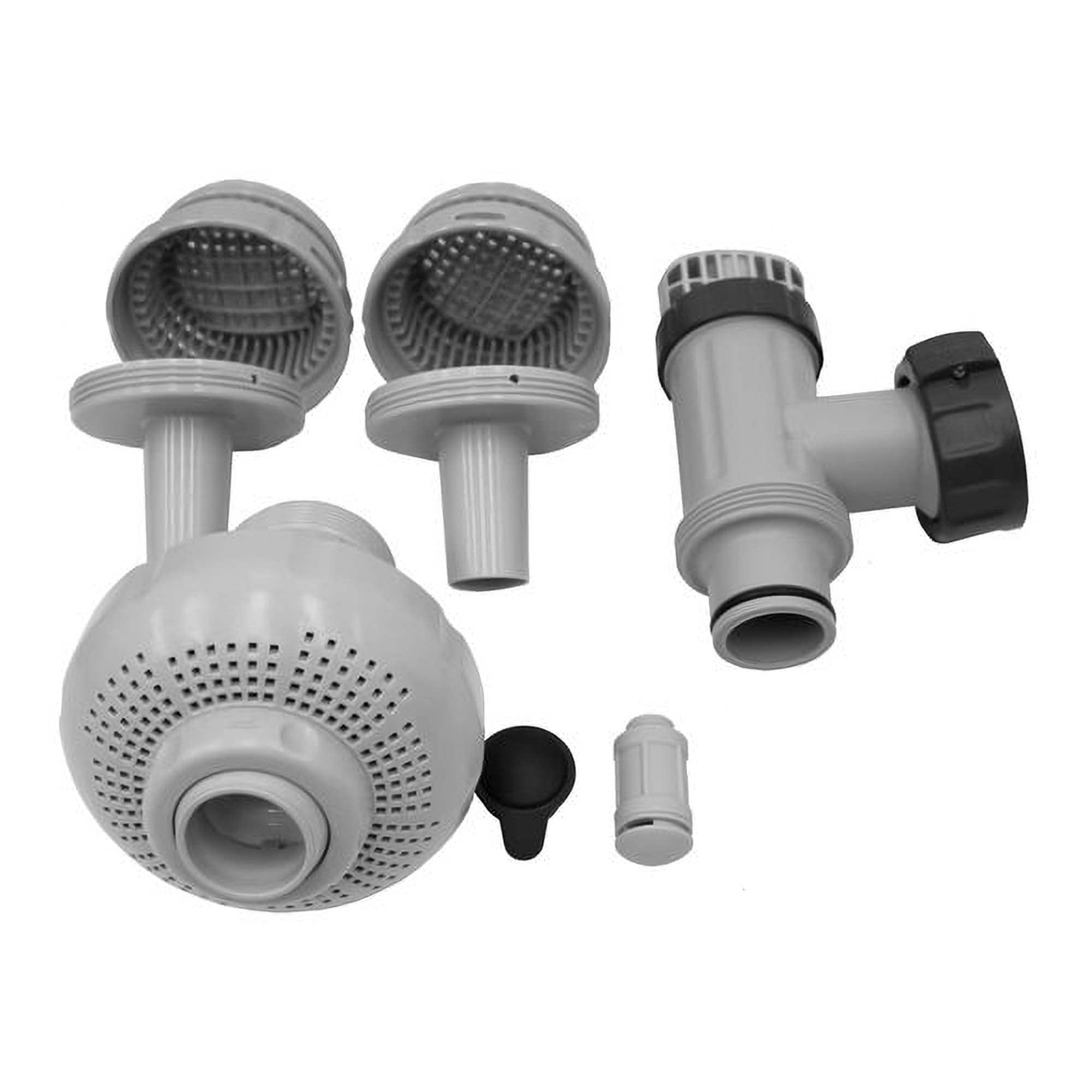 Intex 26004E Above Ground Swimming Pool Inlet Air Water Jet Replacement Part Kit; Includes Plunger Valve, Strainer Connector, St