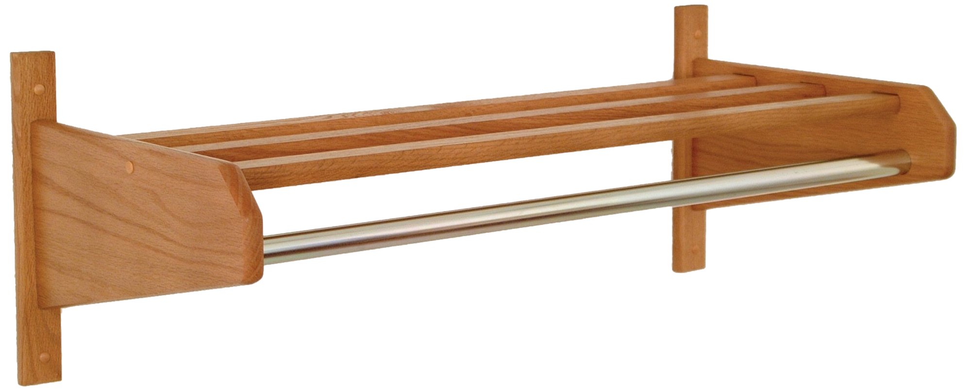 Wooden Mallet 34-Inch Coat And Hat Rack Medium Oak