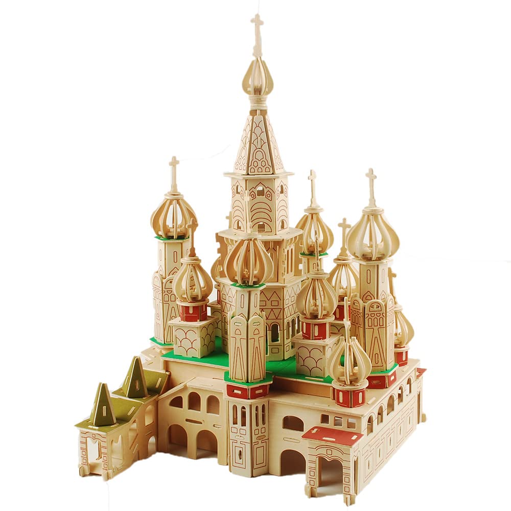 NWFashion Wooden Dream Dollhouse DIY 3D Puzzle Miniature Doll House (St Petersburg Russian Castle)