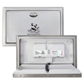 Stardrix Panda Care Stainless Steel Recessed Mounted Baby Changing Station, Heavy Duty Foldable Diaper Changing Table with Liner