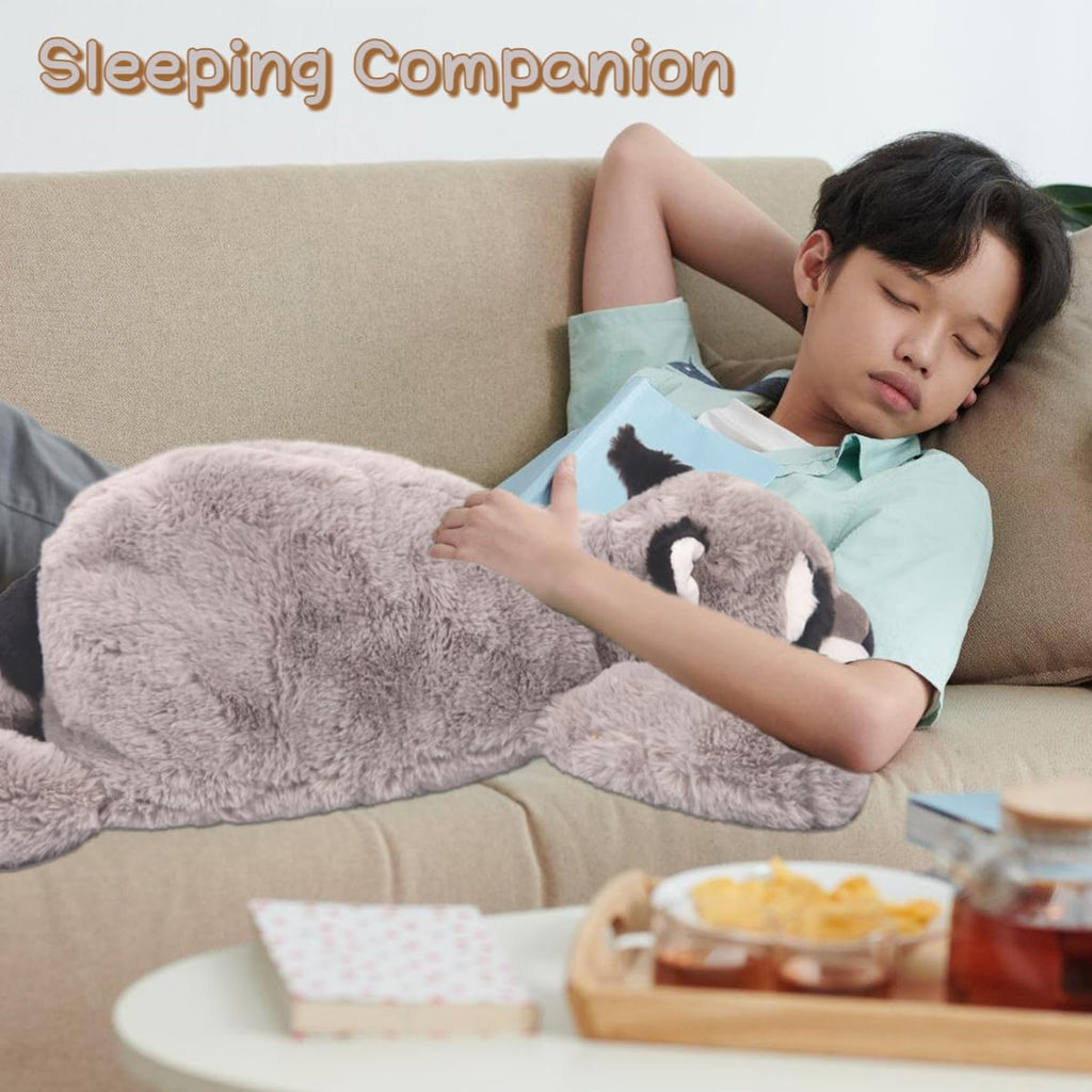 Arelux Soft Raccoon Stuffed Animals:18In Raccoon Plush Cute Cuddly Body Pillow Hug Sleeping Fluffy Wild Animal Toys Bed Decor Pl