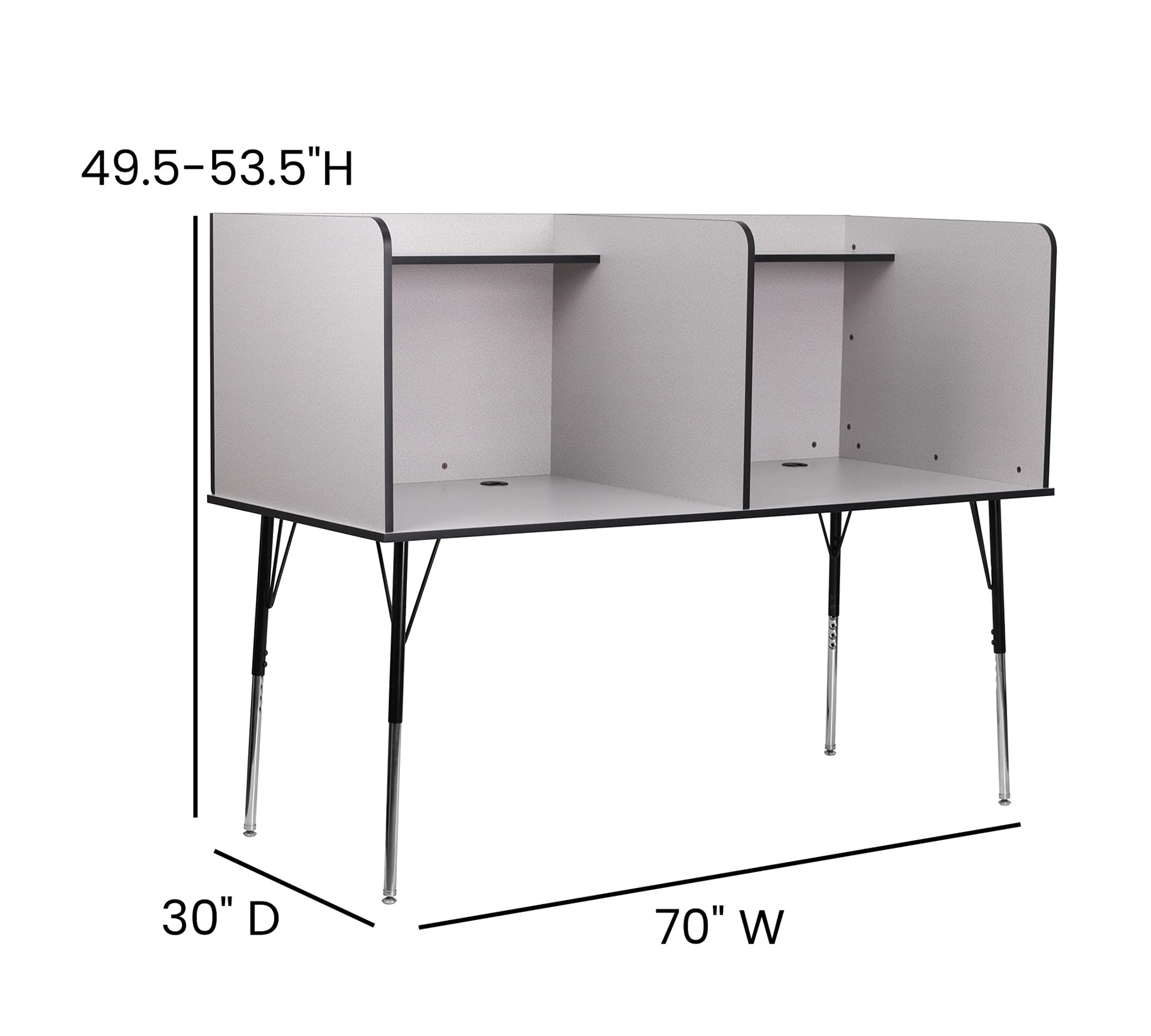 Flash Furniture Study Carrel - Thumbnail 3