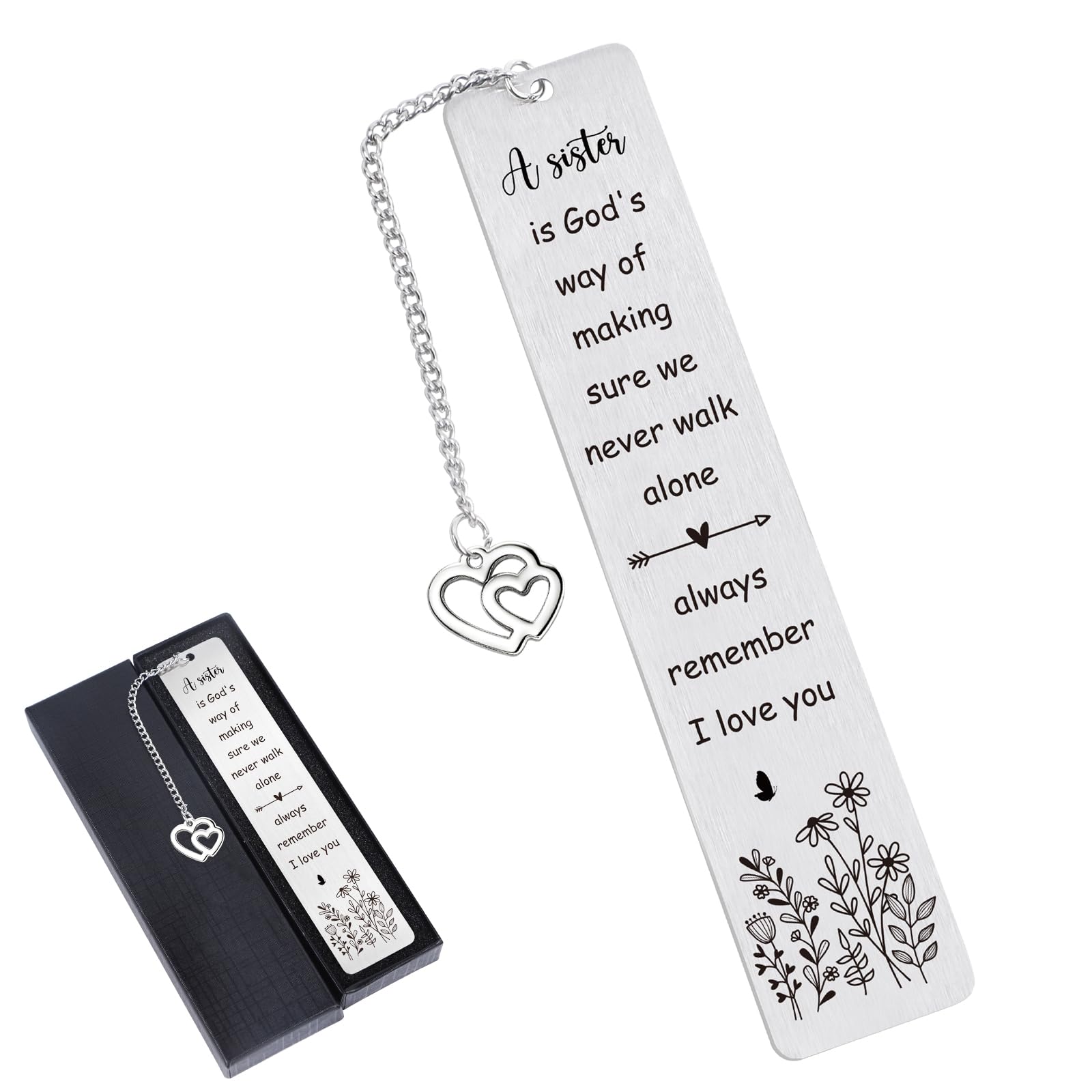 Shejdgart Inspirational Sisters Bookmark Gifts - Sister Gifts from Sisters, Encouraging Graduation Christmas Wedding Birthday Go