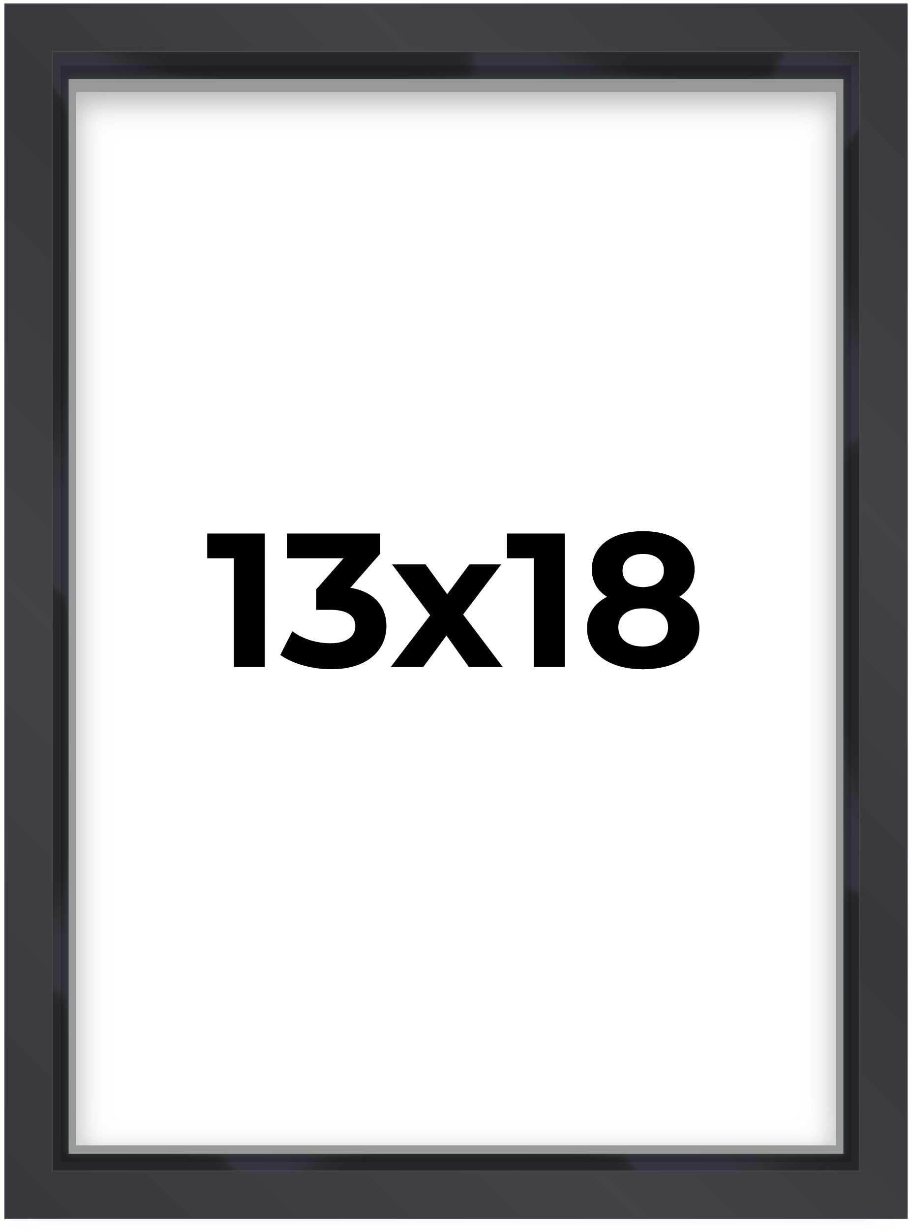 13x18 Shadow Box Frame Contemporary Black | 1'' Depth of Usable Space| Interior Size 13x18 or 18x13 Inches| UV Resistant Acrylic