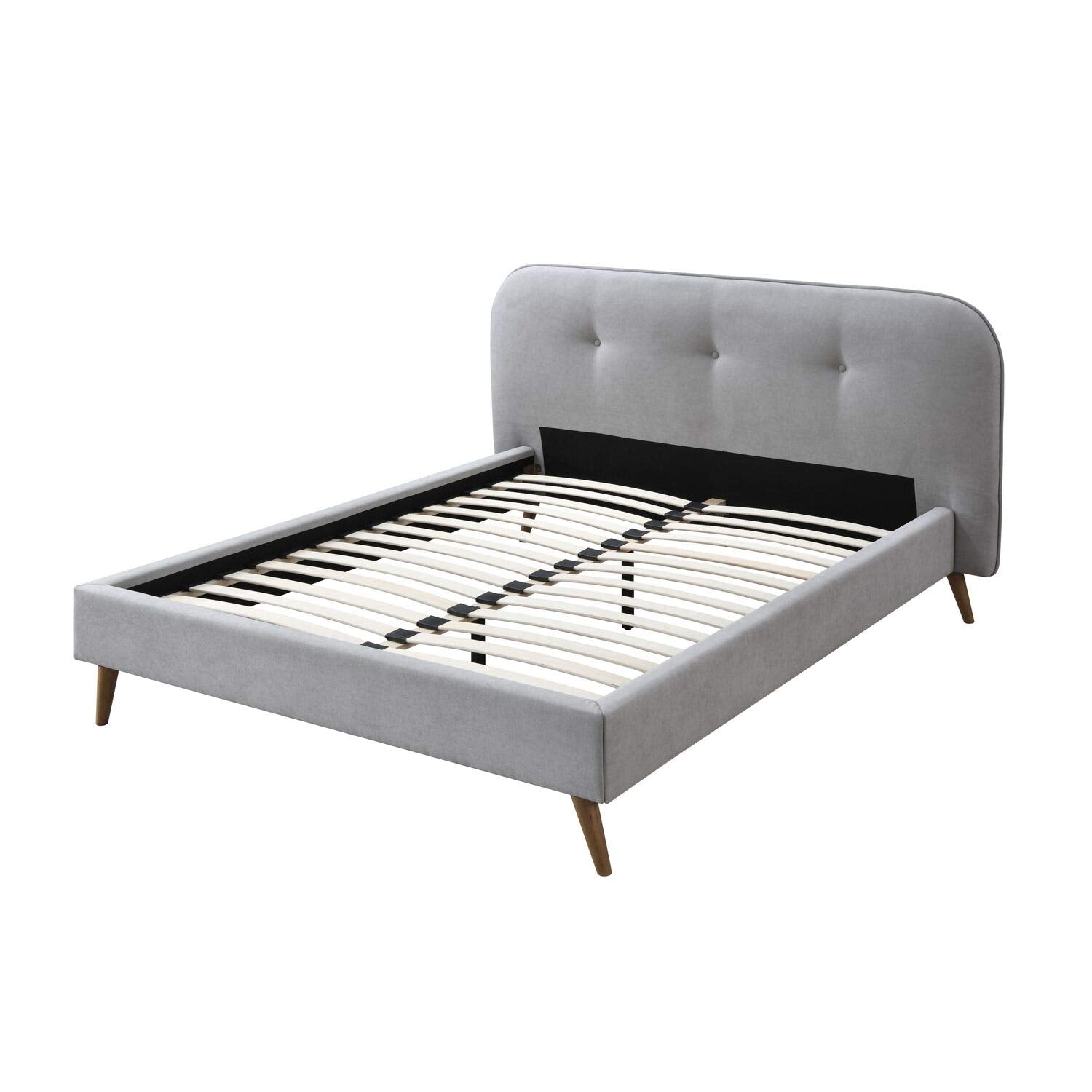 Acme Graves Button Tufted Fabric Platform Bed
