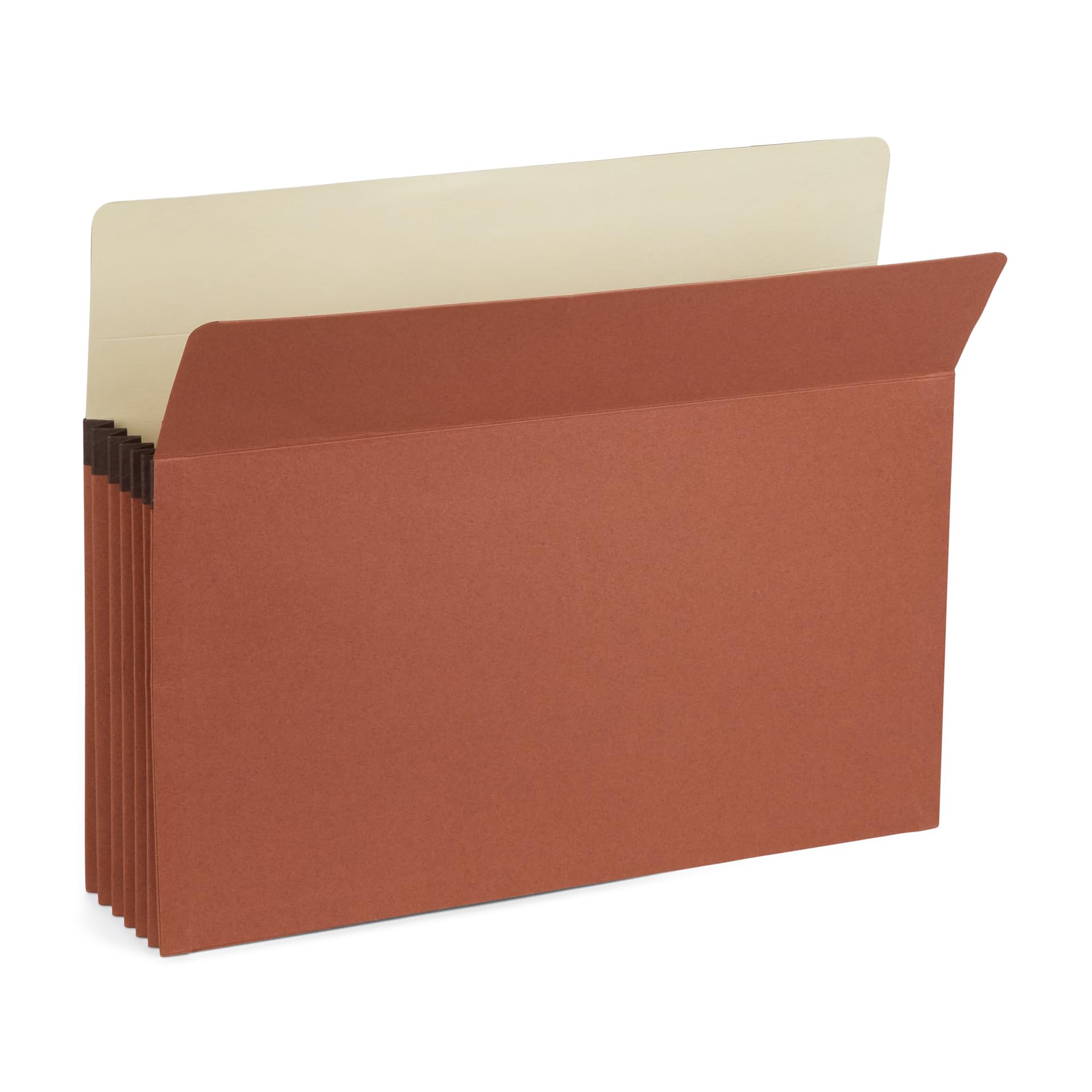 Blue Summit 10 Redwell Folders Letter Size, Brown Accordion File Folders, 5.25    Red Rope Expandable Pockets, Expanding Organiz