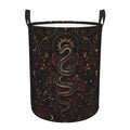 Laundry Basket Dirty Clothes Hamper for Bedroom Gothic Rose Snake