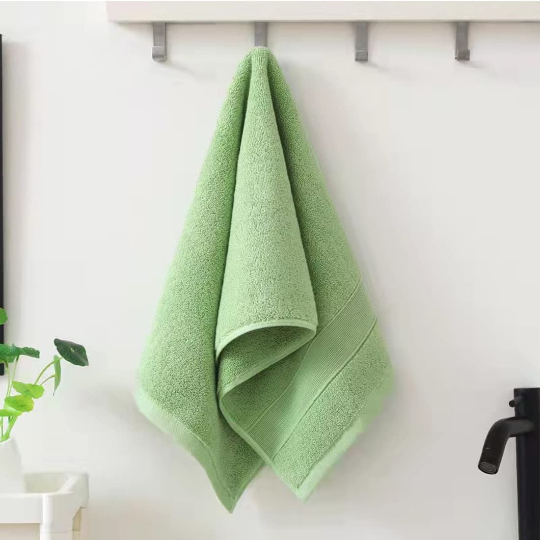 Ruibolu Hand Towels For Bathroom - Cotton Ultra Soft Highly Absorbent Hand Towel 2 Set, Size 14'' X 30'' Home Bathroom Hand Towe