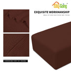 Easy-Going Stretch Ottoman Cover Folding Storage Stool Furniture Protector Soft Rectangle Slipcover With Elastic Bottom (Ottoman Xx-Large, Coffee)