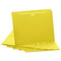 Yellow File Jackets, 2 Inch Expansion, Letter Size, Reinforced Straight-Cut Tab, 6 Pack