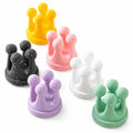 5 Pieces Silicone Toothbrush Holder  Wall Mounted Hanging Holders with Adhesive Foam for Bathroom, Home (Multicolor)