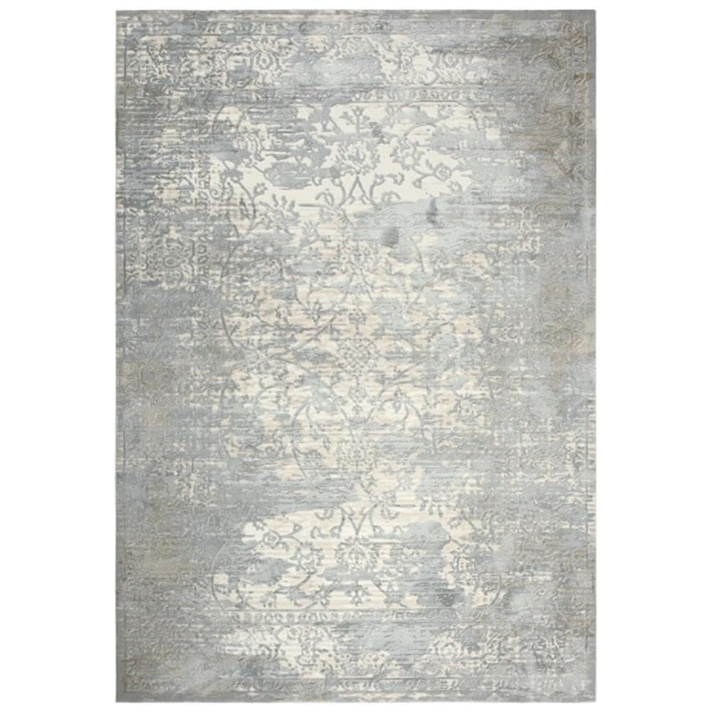 Rizzy Home Alora Decor Glamour 5'3"X7'6" Vine/Scroll Gray/Cream/Gray/Rust Area Rug