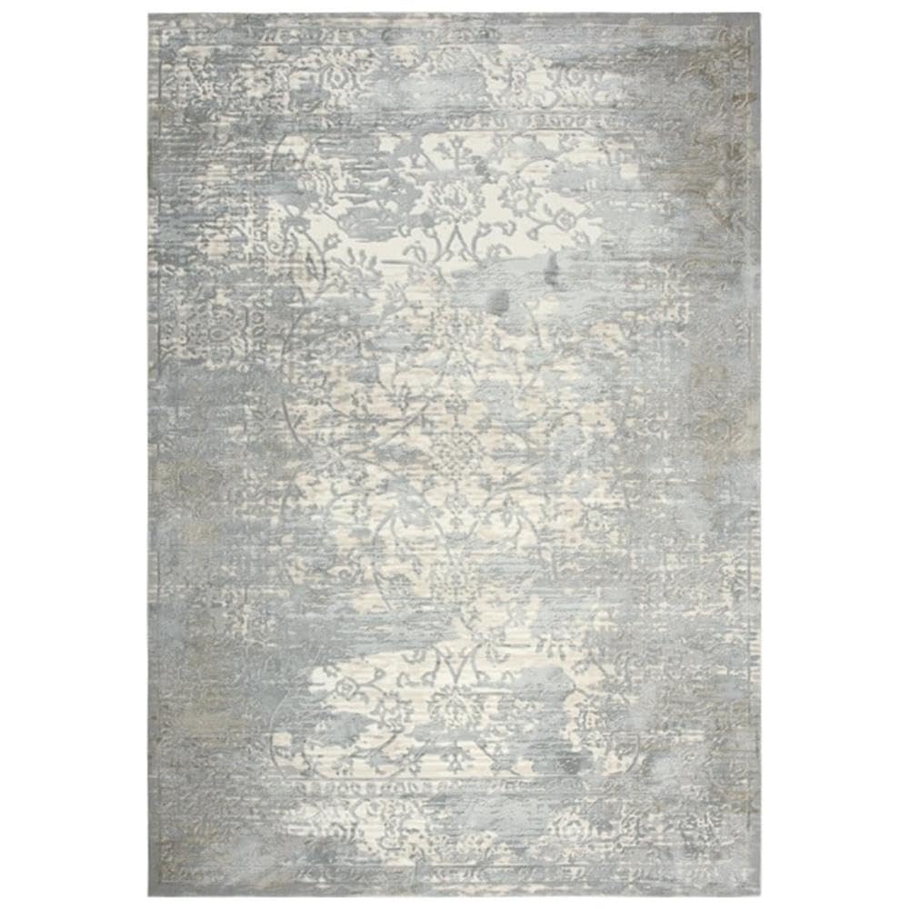 Alora Decor Glamour 3'11&quot; X 5'6&quot; Vine/Scroll Gray/Cream/Gray/Rust Area Rug