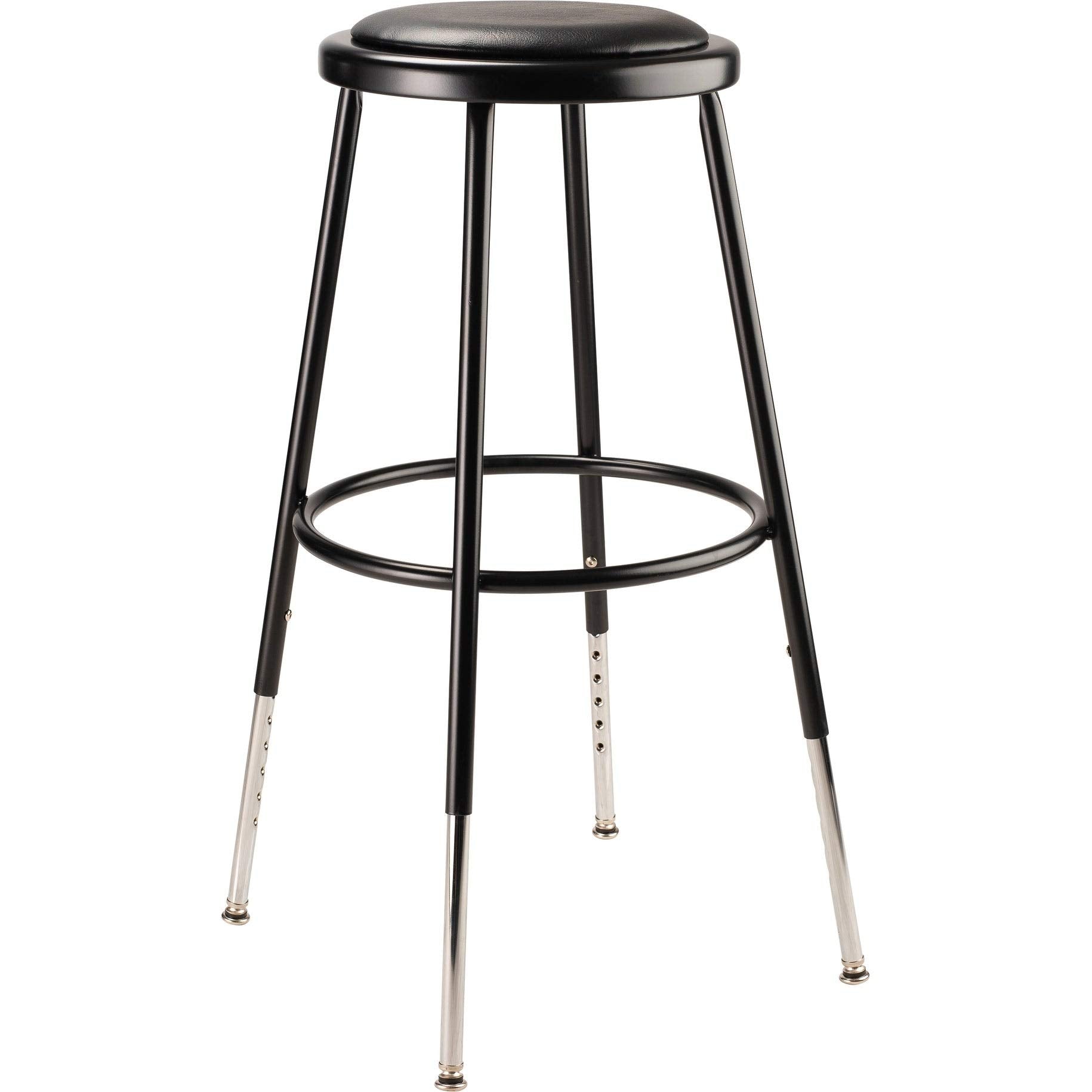 NPS 25"-33" Height Adjustable Heavy Duty Vinyl Padded Steel Stool