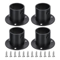 uxcell 4Pcs Stainless Steel Closet Rod Brackets, 1.25inch Dia Wardrobe Holder for Pipe, Shower Curtain Rod Pole End Supports Soc