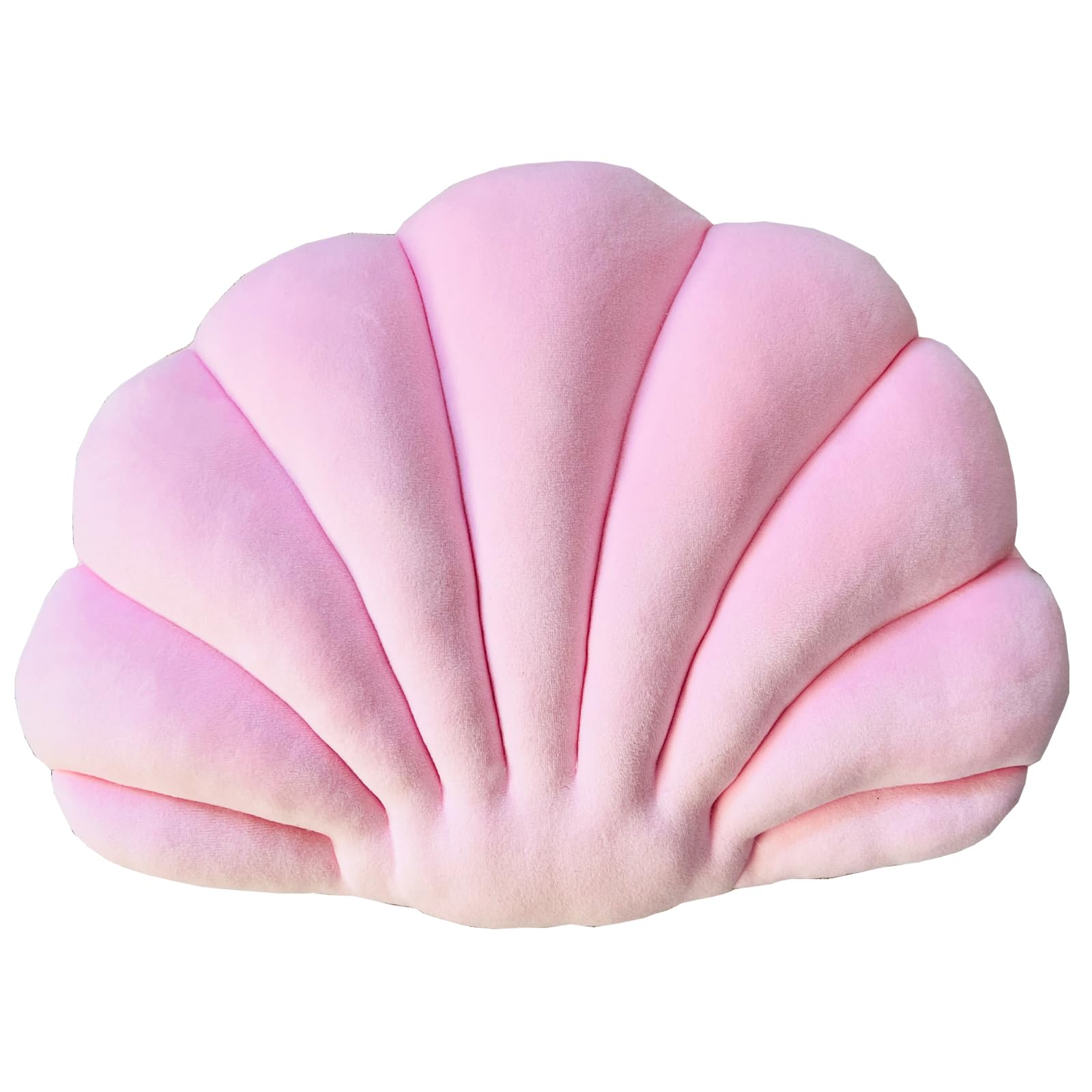 Yrxrus Seashell Pillow, Light Pink Shell Shaped Pillow, Outdoor Indoor Room Decor, Ocean Series Velvet Pillows, Throw Pillows Fo