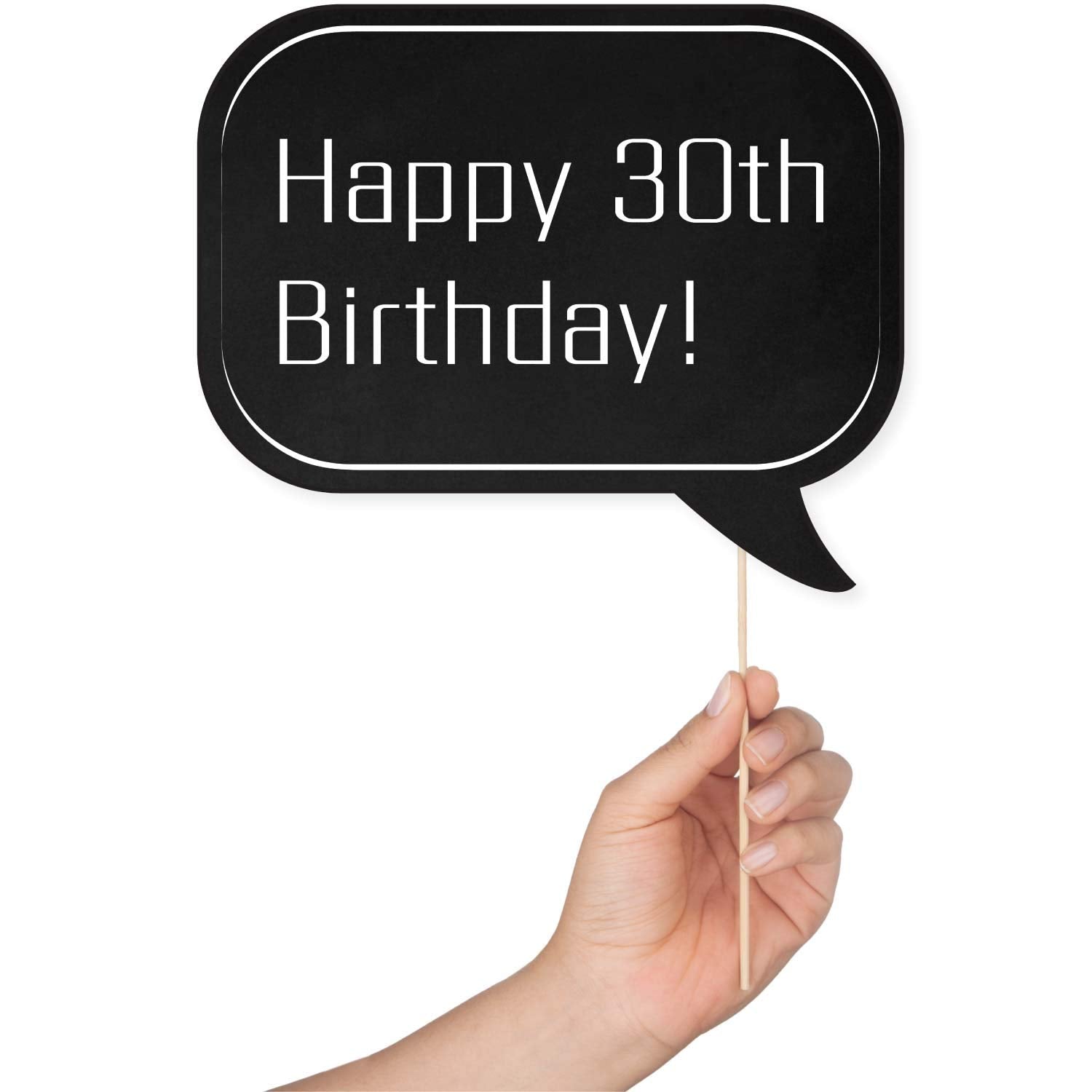 '30Th Birthday - 31-Pc Selfie Props With 8 X 10-Inch Sign, 45 Adhesive Pads, 35 Sticks - Dirty 30 Photo Booth Props''