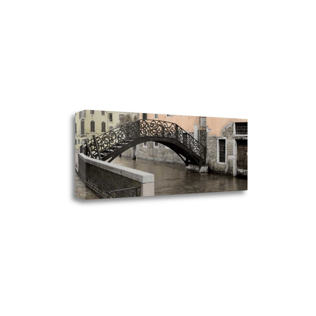 39' Opaque Venice and Rustic Traditional Bridge Giclee Wrap Canvas Wall Art