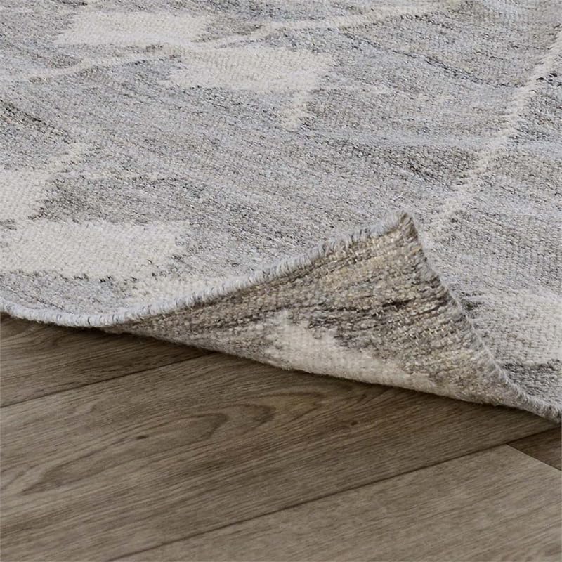 Kosas Home Lexington 30 X 96 Geometric Polyester Fabric Area Rug In Gray