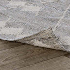Kosas Home Lexington 30 X 96 Geometric Polyester Fabric Area Rug In Gray