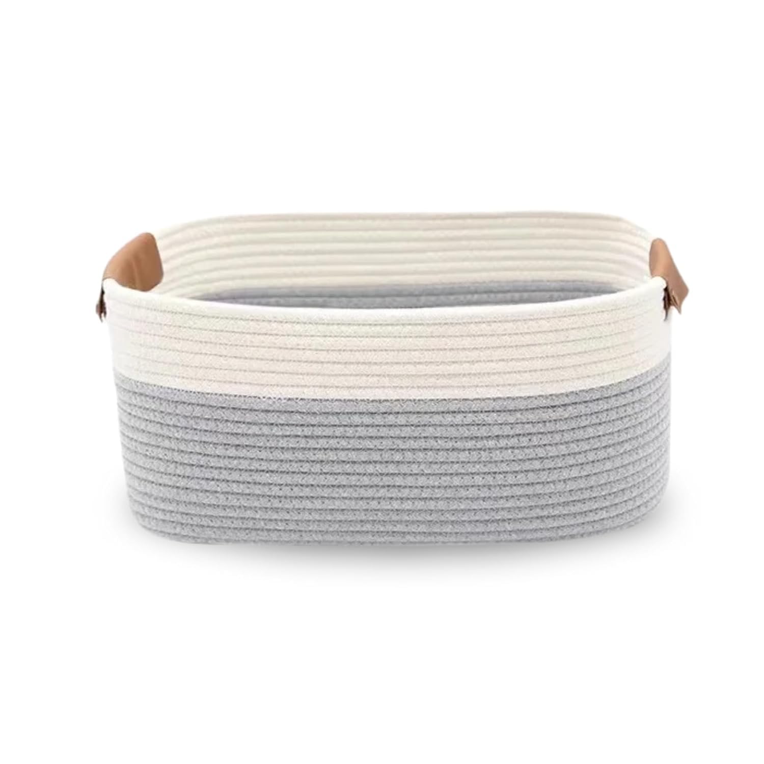 2Gudds Jute Cotton Storage Gift Basket, Rectangle Case For Closet, Packing, Wedding Organizer Box Jute Basket Handwoven EcoFrie