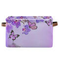 Storage Basket Cube Spring Flower Orchid Butterfly Large Collapsible Toys Storage Box Bin Laundry Organizer for Closet Shelf Nur
