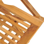 vidaXL Folding Patio Chairs 4pcs Set – 21.7"x24.4"x35.4" - Teak Wood Outdoor Seating – Foldable, Space-Saving Design - Smooth, Refined Finish – Comfortable Backrest and Armrests – Scandinavian Style
