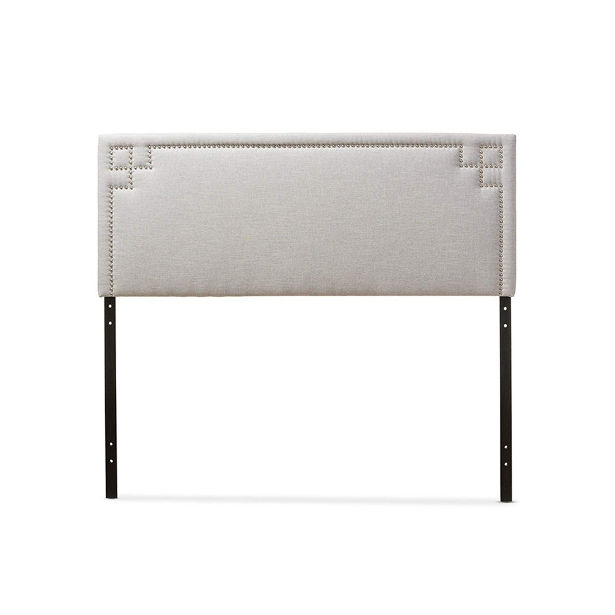 Baxton Studio Geneva Modern and Contemporary Greyish Beige Fabric Upholstered Twin Size Headboard