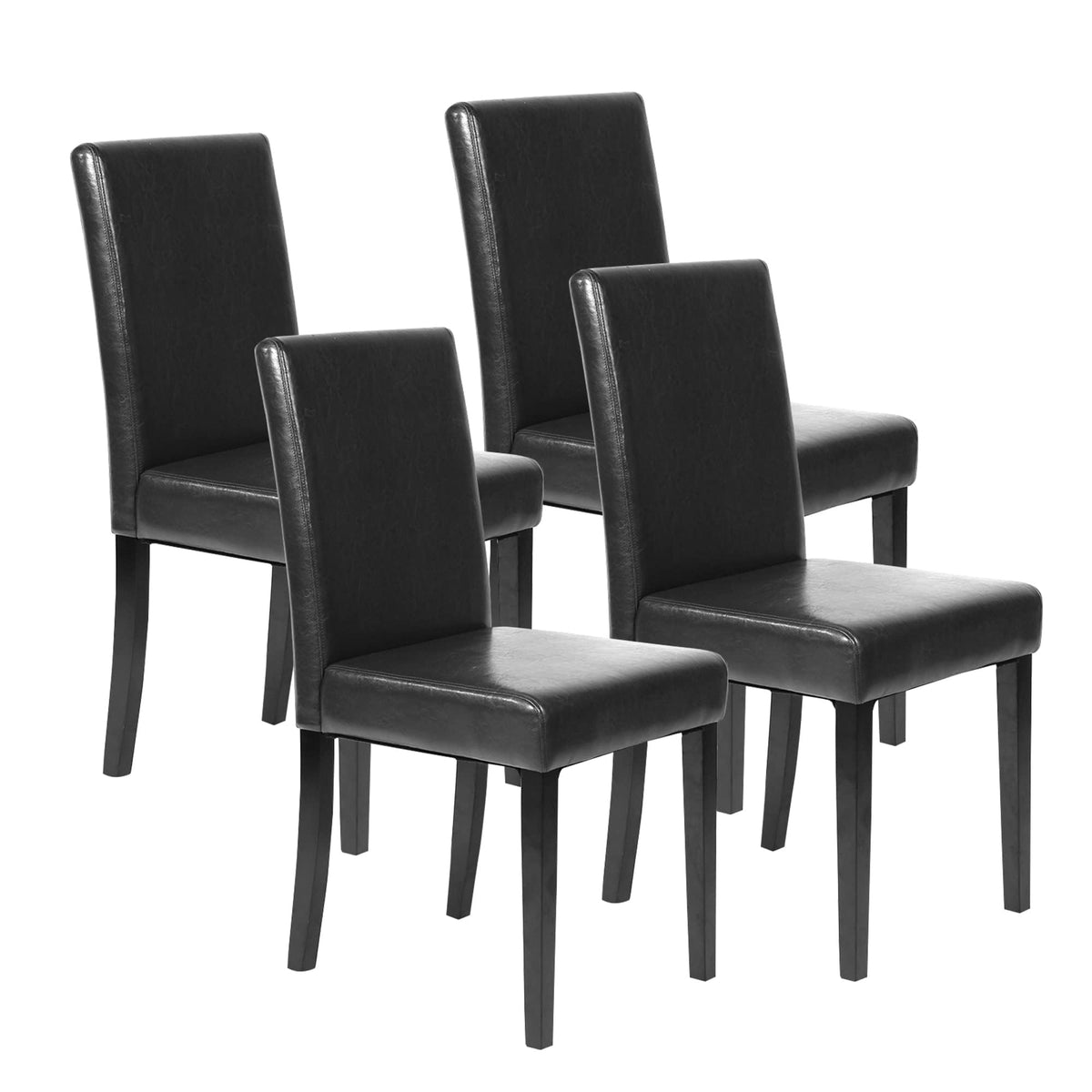 Ruesleag Dining Chairs Set Of 4,Dining Room Chairs Upholstered Pu Leather Kitchen Chairs Parsons Chairs Dining Side Chairs For H