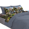 Niuone 4Pcs Dinosaurs Bed Sheets Set Queen For Boys 3D Realistic Dinosaur Green Fitted Sheets Set Ancient Dinosaur Theme Kids/Ad