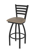 410 Jackie 36 Swivel Bar Stool with Black Wrinkle Finish and Canter Earth Seat