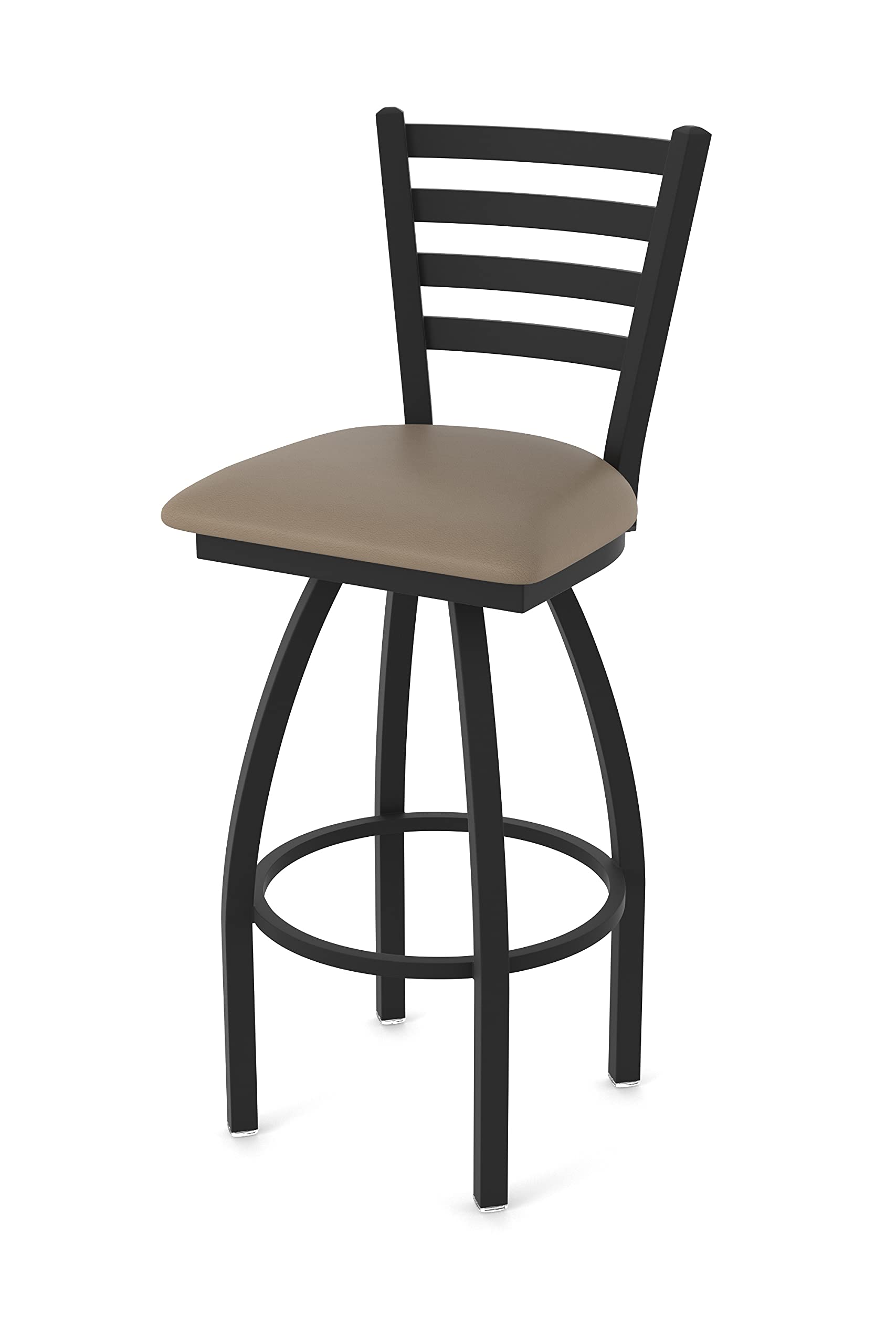 410 Jackie 36 Swivel Bar Stool with Black Wrinkle Finish and Canter Earth Seat
