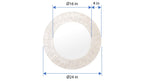Kouboo 1040142, Pearlescent White Round Capiz Seashell Sunray Wall Mirror