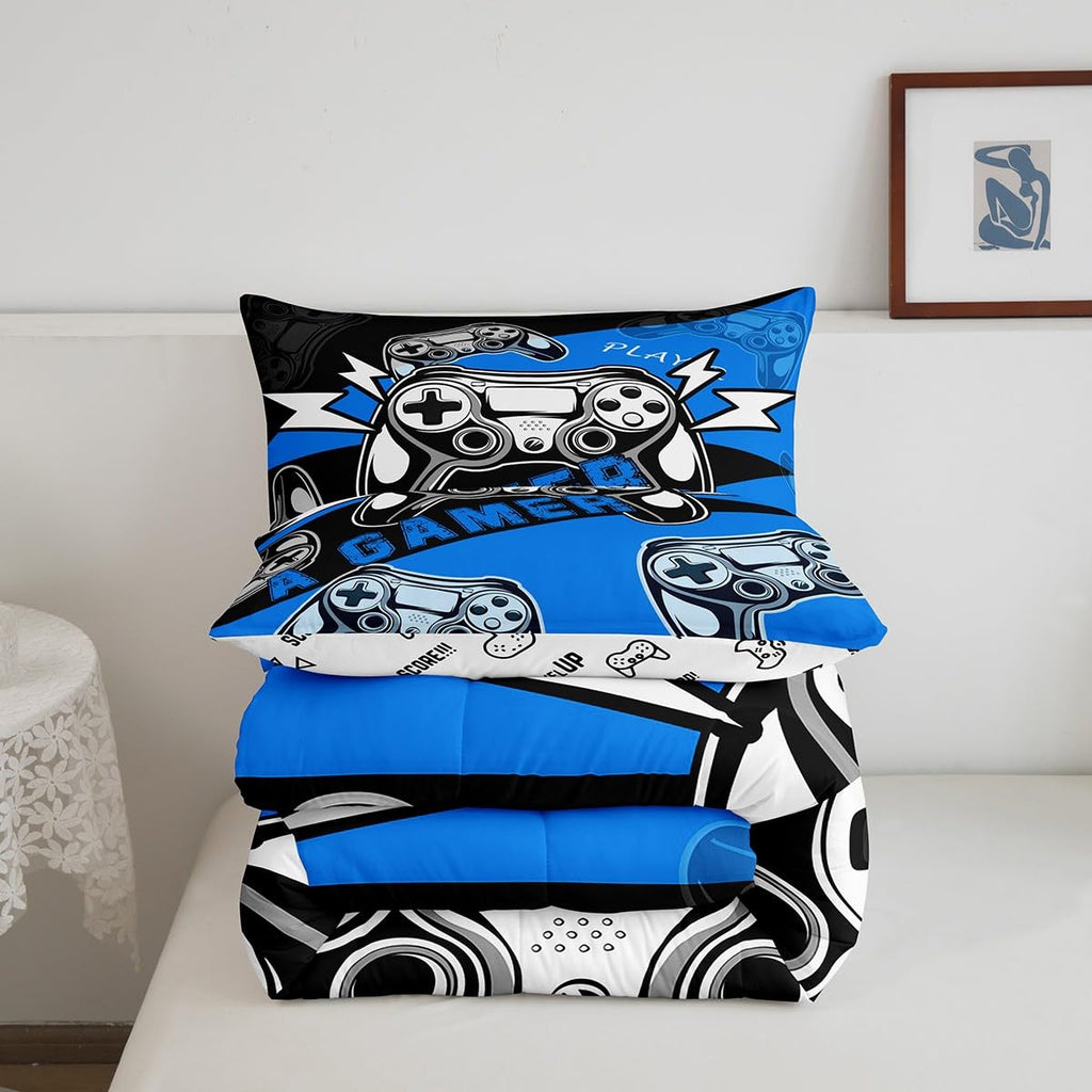 Erosebridal Twin Comforter Set For Boys Girls Kids,Gamer Comforter Sets For Boys Teens Video Game Bedding Set,Gaming Console Com