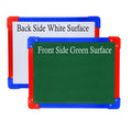 Eduway Glossy Marker Surface 2 in 1 Whiteboard + Green Chalk Board Slate On Back Side, Best for Kids Learning and Office Use (Si