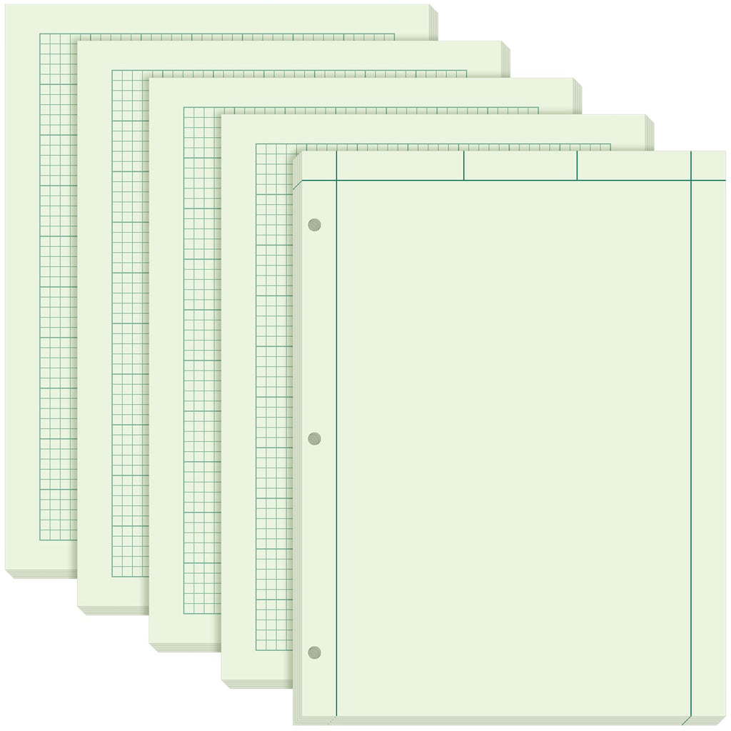 Seajan 5 Pcs Engineering Computation Pad Engineering Paper Notebook 8.5 X 11 Inches Engineer Graph Paper Notepad, 5 Squares Per