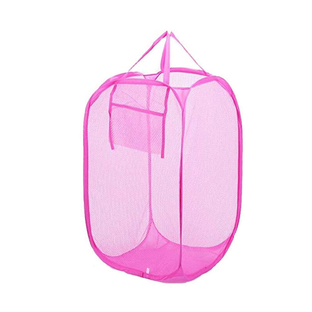 DurReus Small Collapsible Kids Hamper Fold Office Waste Bins Pop Up Basket Laundry Sorter for Bedroom Closet,Living Room,Camp Pi