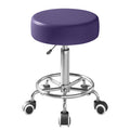 Rolling Stool, Heavy Weight Capacity 250lb, PU Leather Rolling stools, Ultra Soft Padded Seat, Rolling Stools with Wheels and Fo