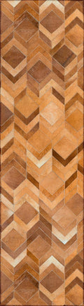 Dalyn Rugs Stetson Patchwork Faux Cowhide Ss5 Spice 2'3" X 7'6"