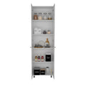 FM FURNITURE Pensacola 2-Door Kitchen Pantry Cabinet, with Five Interior Shelves - White