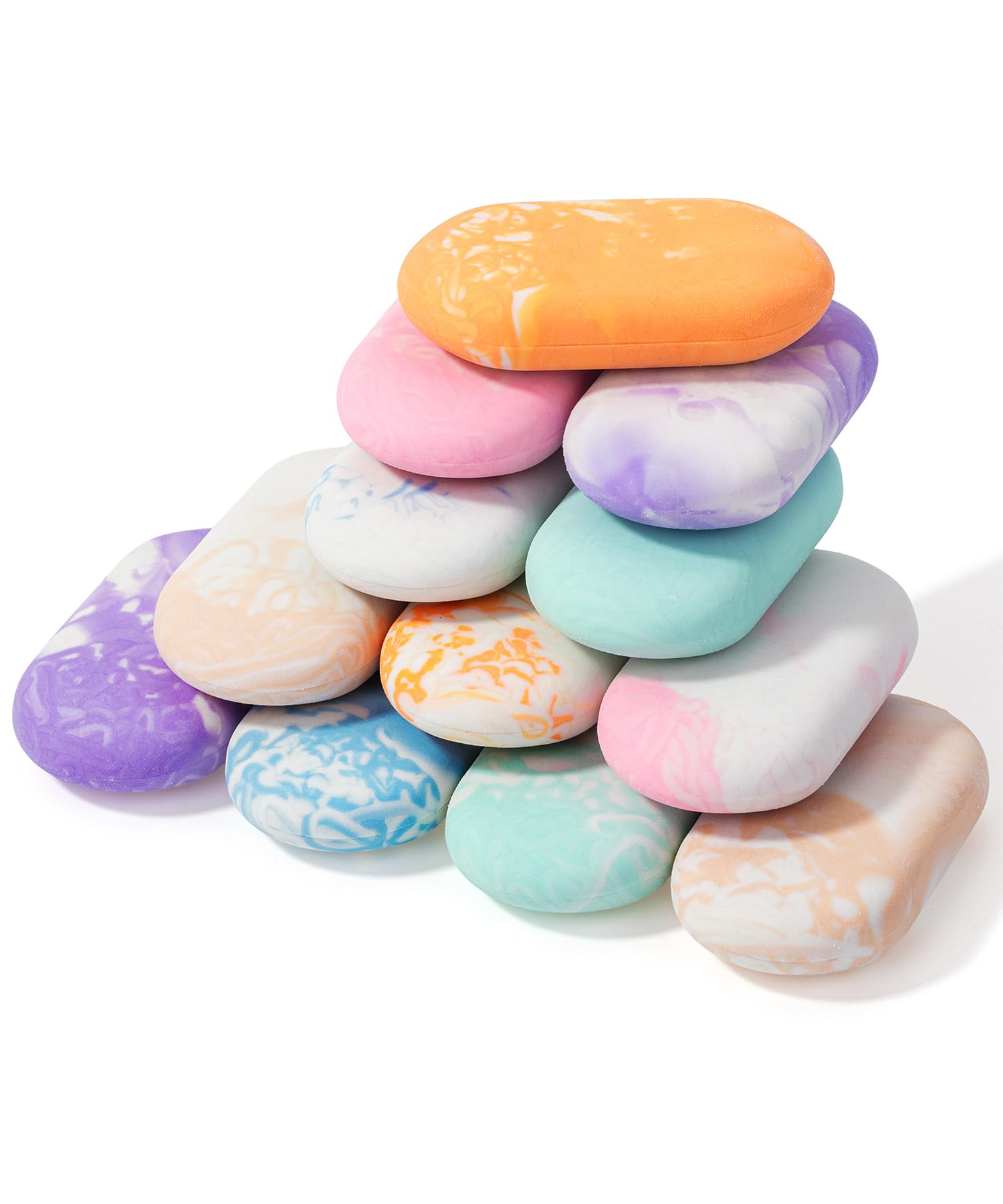 Mr. Pen- Erasers, 12 Pack, Pastel Colors, Marble Pencil Eraser, Erasers For Pencils, Erasers For School, Large Eraser, Rubber Er
