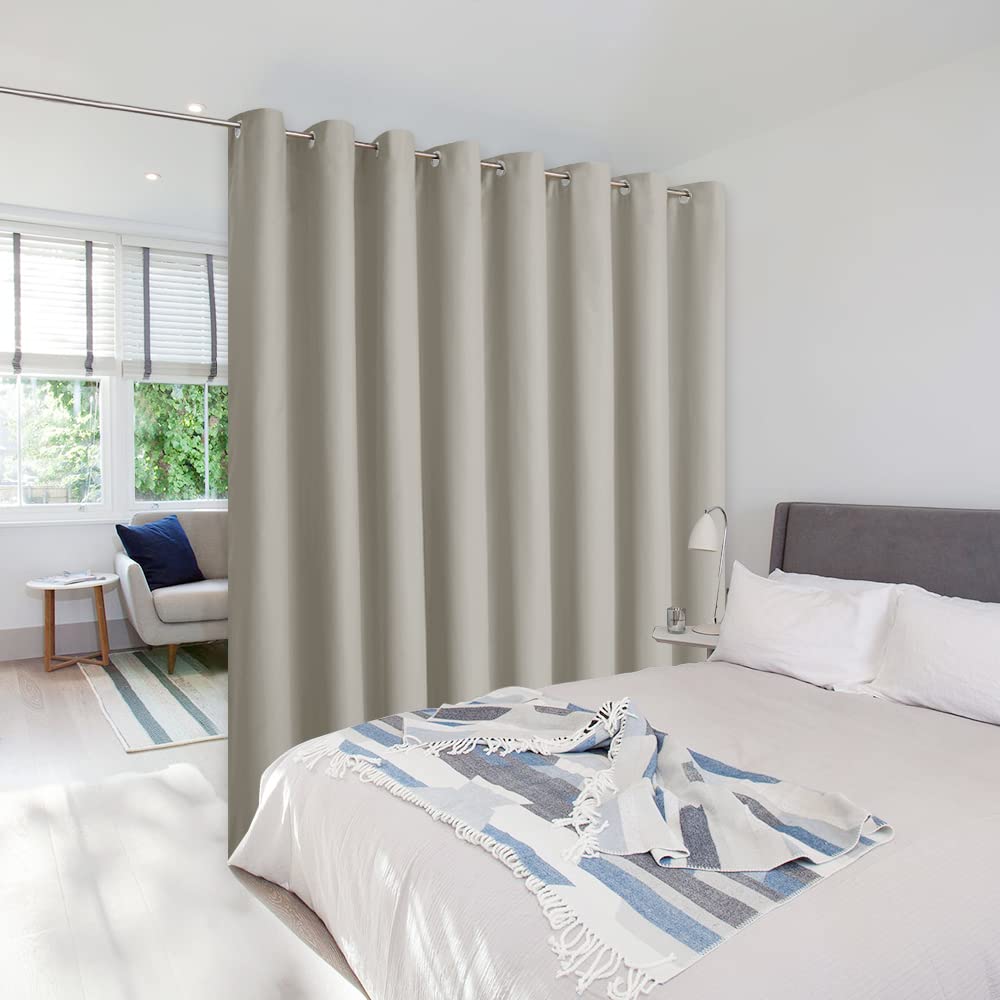 Nicetown Noise Reducing Room Dividers Curtains Screens Partitions, Wide Width Grommet Top Partition Room Divider Panel For Livin