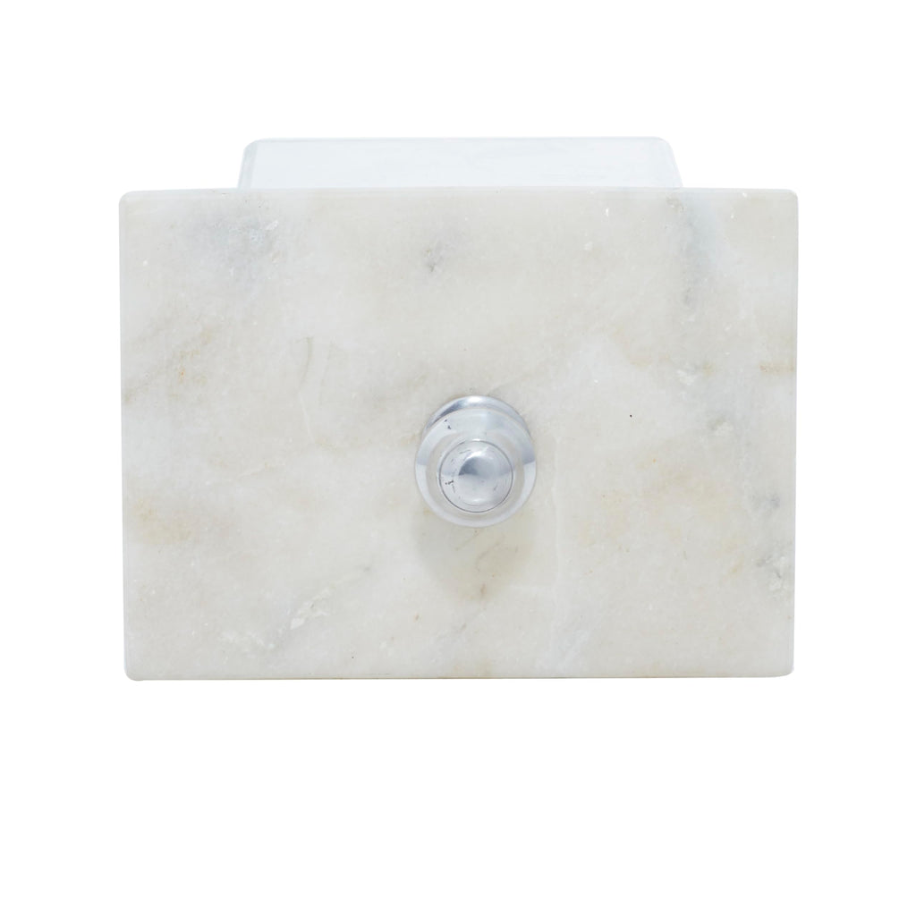 Deco 79 Marble Decorative Jewelry Box Jewelry Organizer With Marble Lid, Jewelry Holder 7'' X 5'' X 6'', Gray