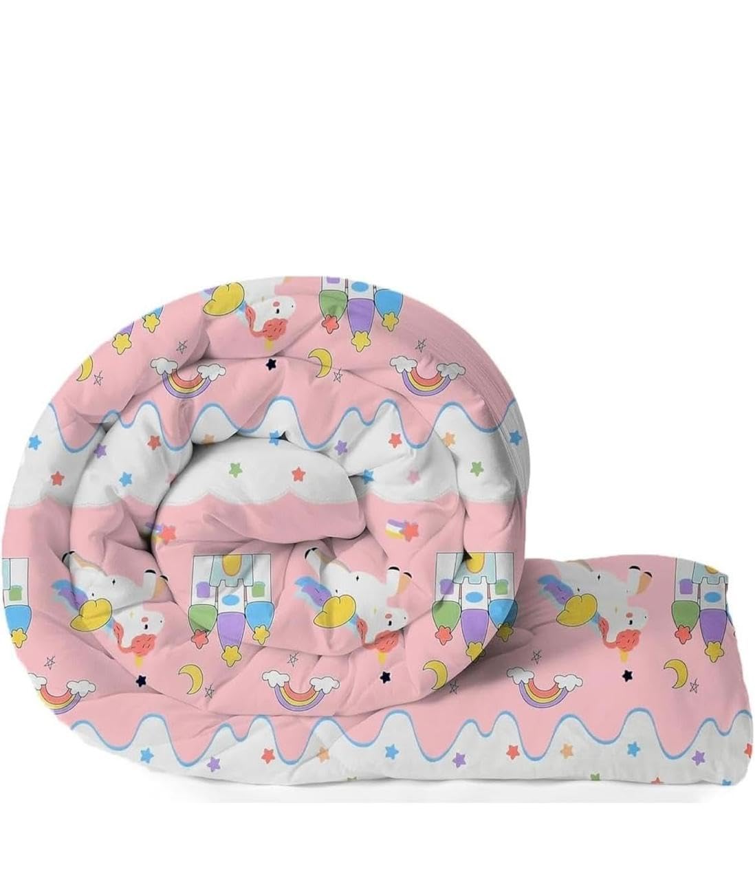 Goldzen Single Bed Kids Ac Comforter | Duvet | Blanket | Quilt. Size (60 X 90 Inches). Unicorn