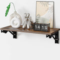 SANRETAHO Floating Shelves for Wall Decor, Set of 1, Wood Wall Mounted Storage Shelves, Farmhouse Floating Shelf for Bathroom De