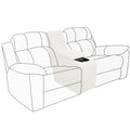 Easy-Going 2-Piece Recliner Console Cover For Reclining Loveseat Covers Stretch Jacquard Middle Console Cover For Recliner Couch