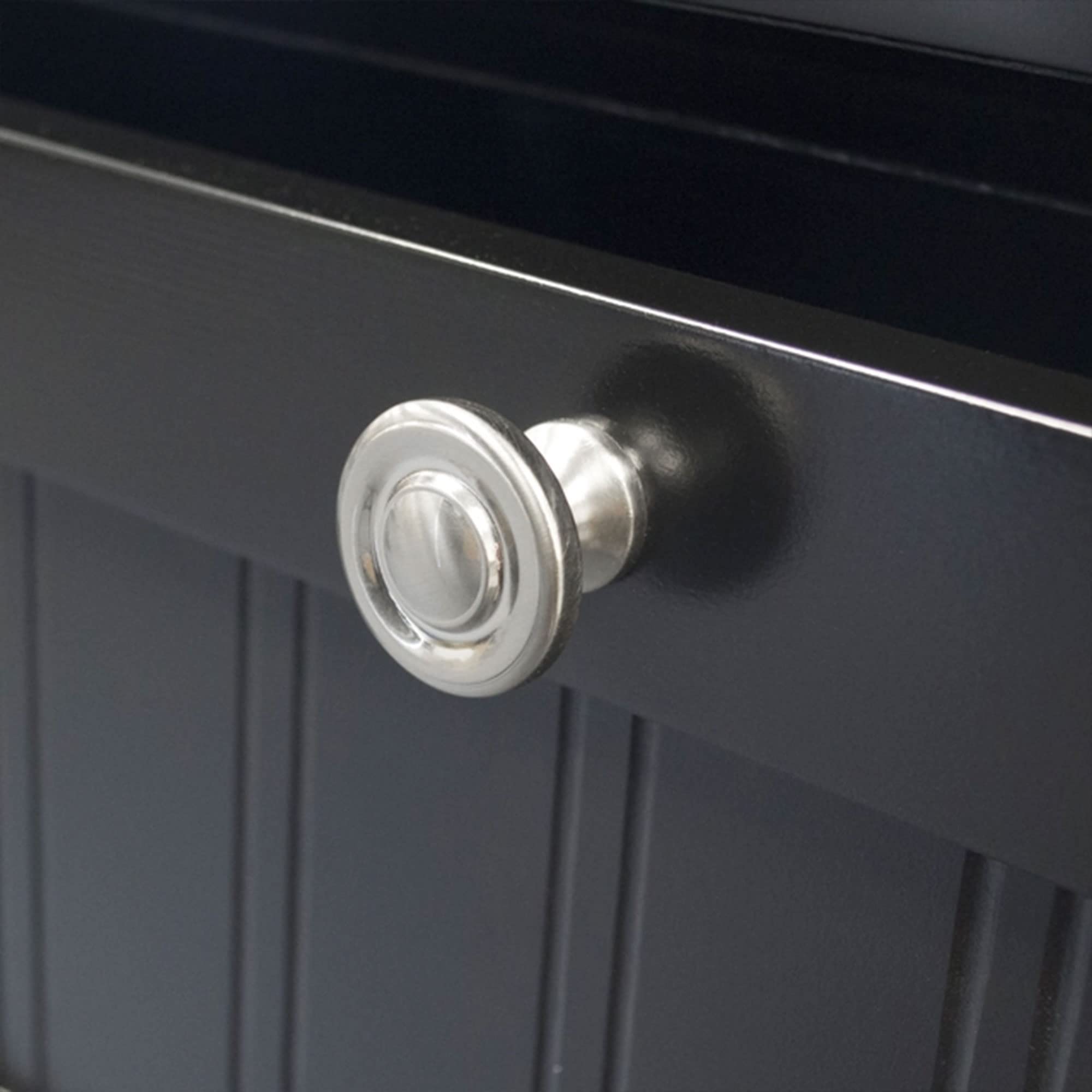 Os Home And Office 25604 Os Home And Office Buffet And Hutch With Framed Glass Doors And Drawer, Large, Black, 1 Cabinet